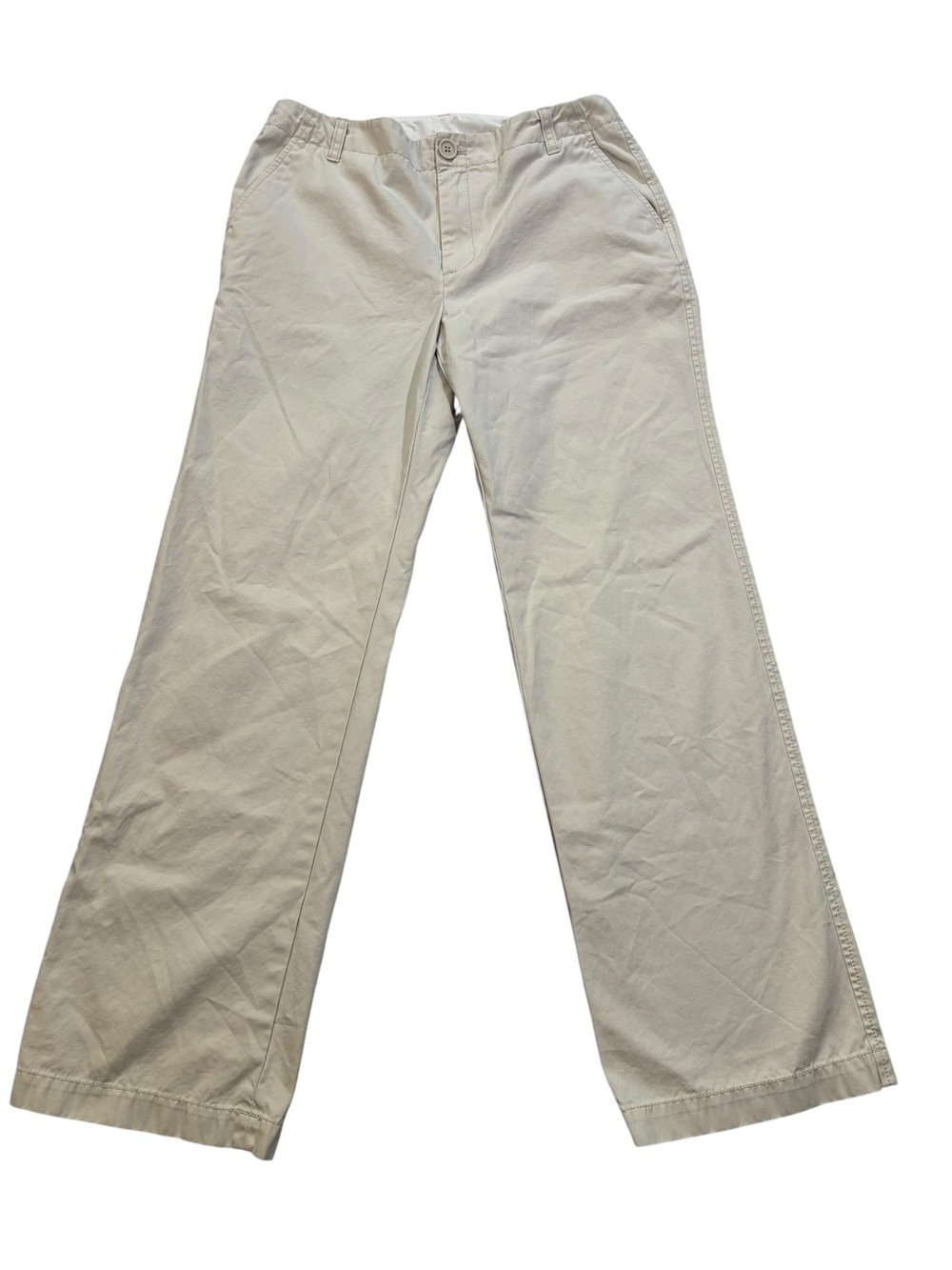 GAP Pants, Straight-Leg Chinos Khakis, Size 8, 8R, Beige, Light Tan, 100% Cotton